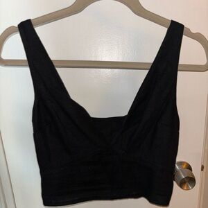 Abercrombie black crop top